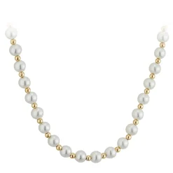 9ct Gold 6mm Cultured Pearl Necklet