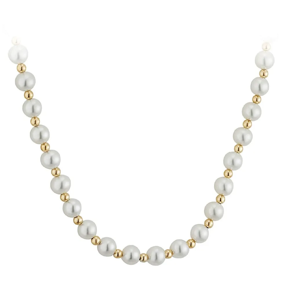 9ct Gold 6mm Cultured Pearl Necklet