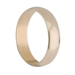 9ct gold 5mm D shape wedding ring