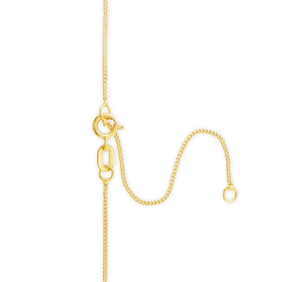 9ct Gold 4mm Four Claw Cubic Zirconia Set Pendant (Chain Included)
