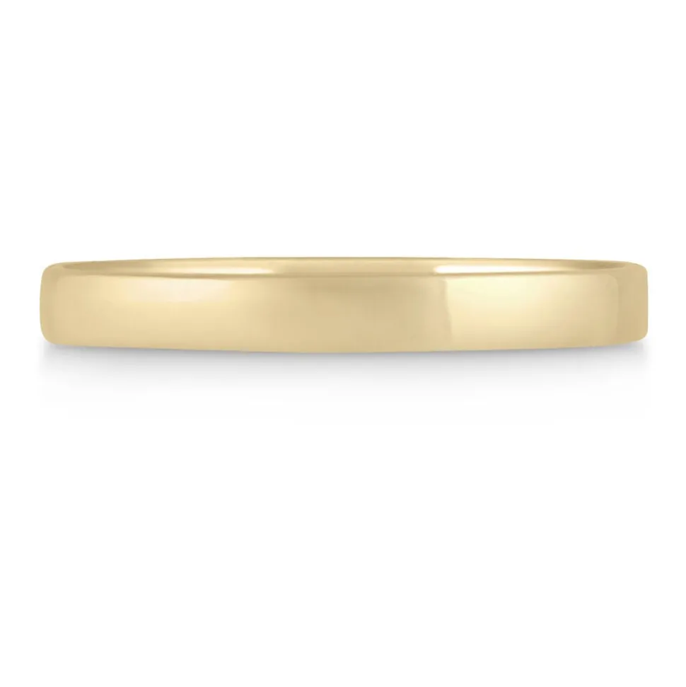 9ct Gold 2.5mm Plain Flat 2.5mm Wedding Ring
