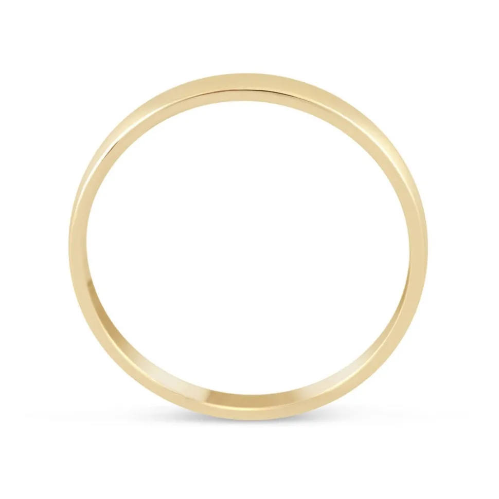 9ct Gold 2.5mm Plain Flat 2.5mm Wedding Ring