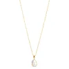 9ct Gold Pearl and Cubic Zirconia Pendant (Chain Included)