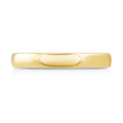 9ct Gold Polished 3mm D Shape Wedding Ring