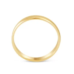 9ct Gold Polished 3mm D Shape Wedding Ring