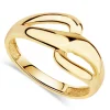 9ct Gold Three Strand Wave Ladies Ring