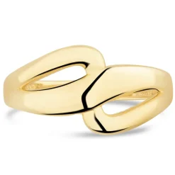 9ct Gold Three Strand Wave Ladies Ring