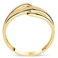 9ct Gold Three Strand Wave Ladies Ring