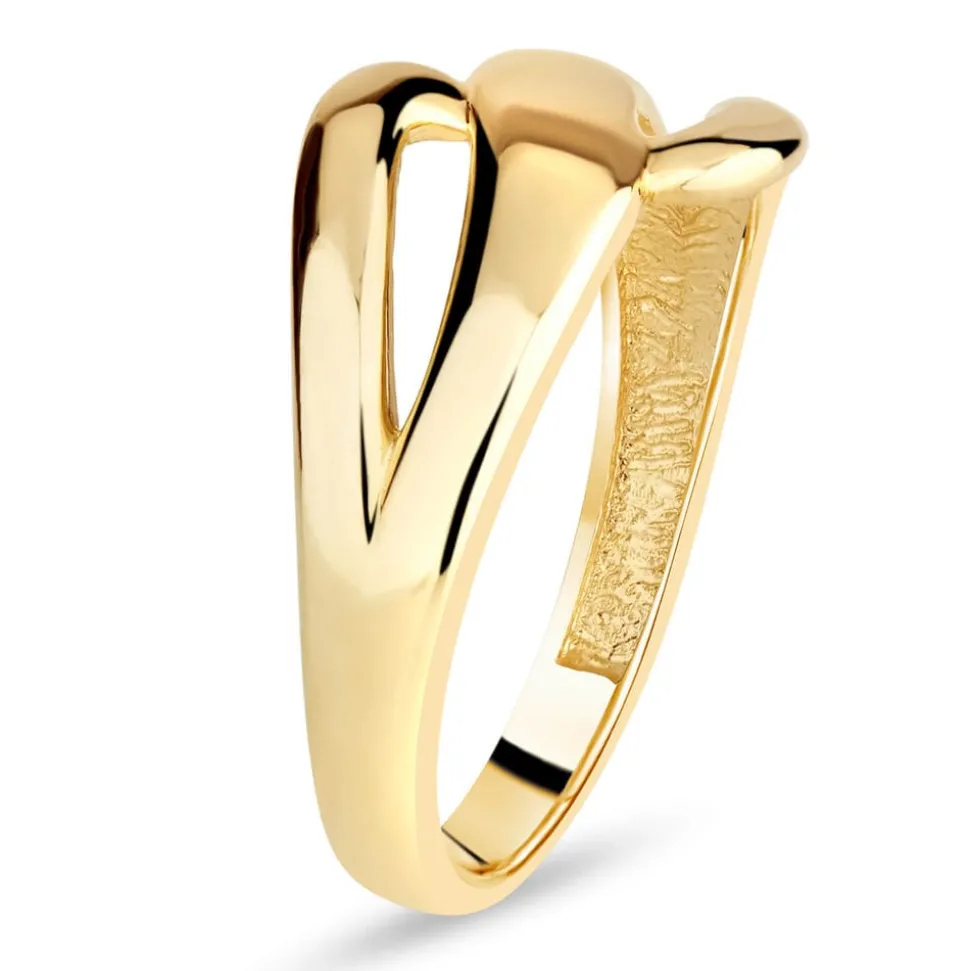 9ct Gold Three Strand Wave Ladies Ring