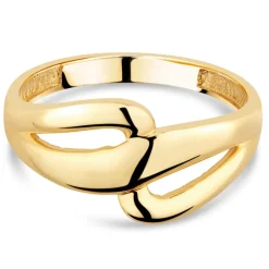 9ct Gold Three Strand Wave Ladies Ring