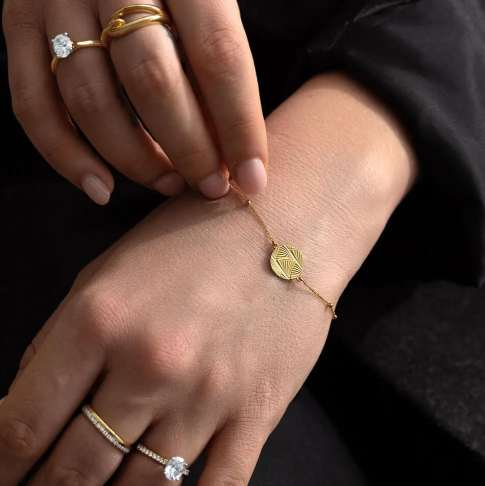 9ct Gold Three Strand Wave Ladies Ring