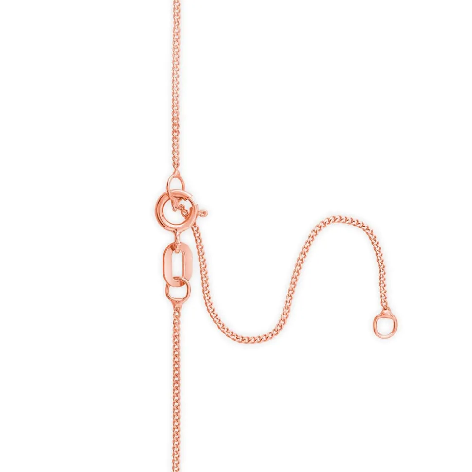 9ct Rose Gold 5mm Four Claw Cubic Zirconia Set Pendant (Chain Included)