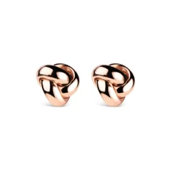 9ct Rose Gold Triple Knot Stud Earrings