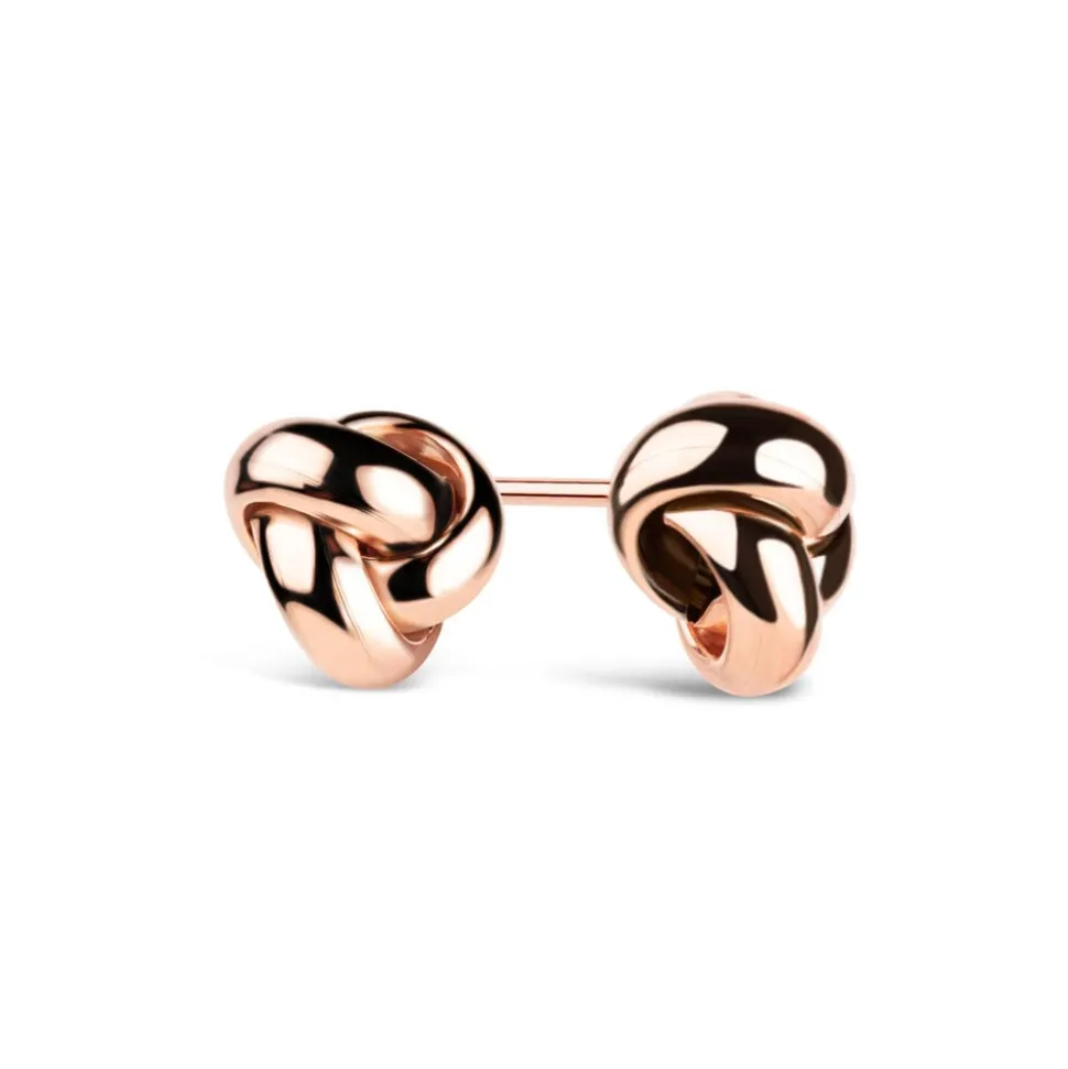 9ct Rose Gold Triple Knot Stud Earrings