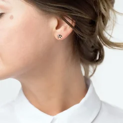 9ct Rose Gold Triple Knot Stud Earrings