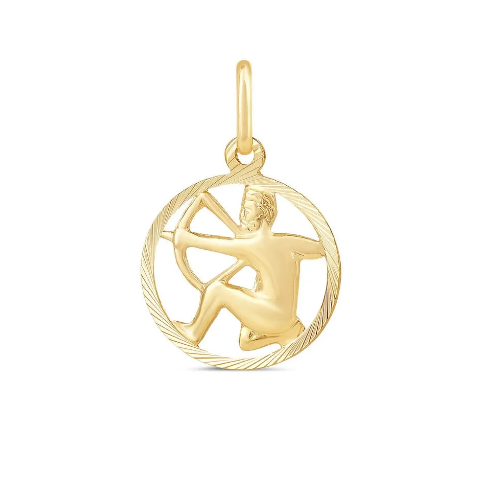 9ct Sagittarius Zodiac Pendant (Chain Included)