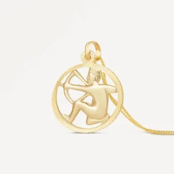 9ct Sagittarius Zodiac Pendant (Chain Included)