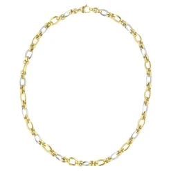 9ct Two Colour Link Necklace