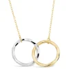 9ct Two-Tone Diamond Cut Double Circle Necklet