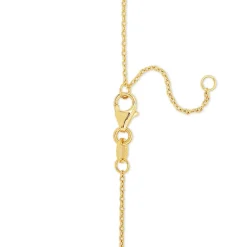 9ct Two-Tone Diamond Cut Double Circle Necklet