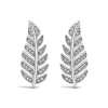 9ct White Gold 0.15 Carat Diamond Feather Studs