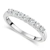 18ct white gold 0.50 carat diamond claw-set eternity ring