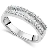 18ct White Gold .45 Carat Diamond Dip Centre Wedding Ring