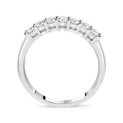 18ct white gold 0.50 carat diamond claw-set eternity ring