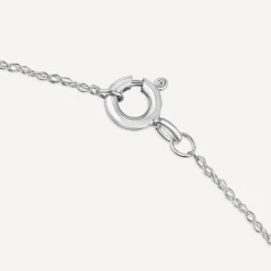9ct White Gold 0.10 Carat Diamond Feather Pendant