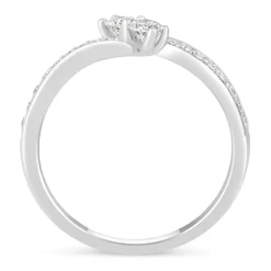 9ct White Gold 0.50 Carat Diamond Twist Ring