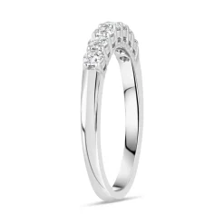 18ct white gold 0.50 carat diamond claw-set eternity ring