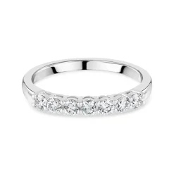 18ct white gold 0.50 carat diamond claw-set eternity ring