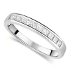 18ct white gold 0.50 carat princess cut diamond eternity ring