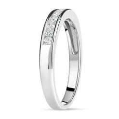 18ct white gold 0.50 carat princess cut diamond eternity ring