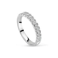 18ct White Gold 0.25 Claw Set Diamond Wedding Ring