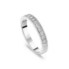 18ct White Gold 0.33 Diamond Set Milgrain Edge Wedding Ring