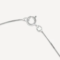 9ct White Gold Pear Blue Topaz & Diamond Top Pendant