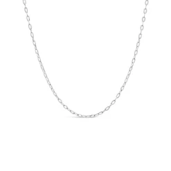 9ct White Gold 18' Rolo Chain Necklet