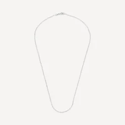 9ct White Gold 18' Rolo Chain Necklet