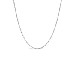 9ct White Gold 18' Shiny Necklet