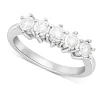9ct White Gold 5 stone 0.25ct Diamond Illusion Ring