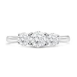 18ct White Gold 3 Stone Engagement Ring