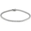 9ct White Gold and Cubic Zirconia Tennis Bracelet