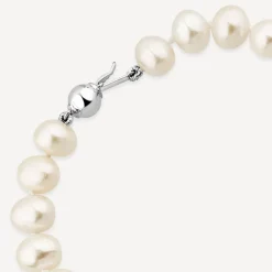 9ct White Gold and Pearl Bracelet