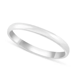 18ct White Gold Classic Ladies 2mm Court Wedding Ring