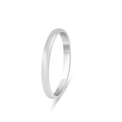 18ct White Gold Classic Ladies 2mm Court Wedding Ring