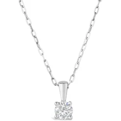 9ct White Gold Cluster 0.33ct Diamond Pendant