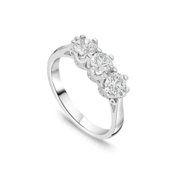 18ct White Gold 1ct 3 Stone Diamond Ring