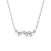 9ct White Gold 0.23ct 10 Stone Diamond Wave Necklet