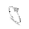 9ct White Gold 0.09ct Cluster Diamond Ring